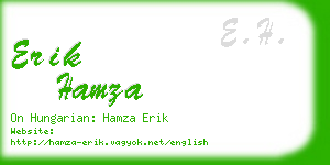 erik hamza business card